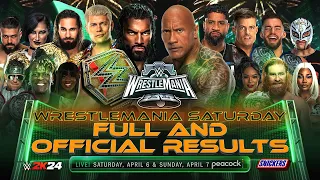 Full WWE WrestleMania 40 Saturday Results