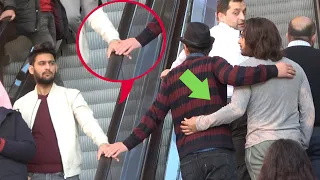 🔥Touching Hands on the Escalator! Man Edition!  |  Best of Just For Laughs