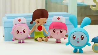 Малышарики - Скорая помощь - серия 250 -  мультфильмы для малышей - осанка