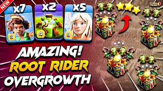 TH16 ROOT RIDER Attack With OVERGROWTH Spell (Clash Of Clans) | Th16 Attack Strategy With Overgrowth