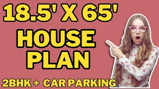 18'-6" * 65'-0" House Plan || 18.5*65 ft House Map || 18.5*65 Home Plan ||  Ghar ka Naksha