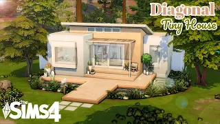 Diagonal Tiny House 🌿🏠 | The Sims 4 Speed Build | No CC
