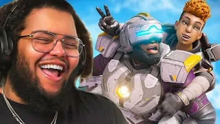 I finally convinced Smii7y and Blarg to play Apex with me