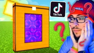 PROBAMOS los TIKTOK mas VIRALES de MINECRAFT ¿FUNCIONAN? 😓😍 MINECRAFT TIKTOK 4