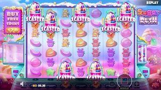 7 SCATTERS ON SUGAR RUSH PAYS INSANE (MEGA WIN)