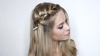 БЫСТРАЯ ПРИЧЕСКА С ПЛЕТЕНИЕМ НА РАСПУЩЕННЫЕ ВОЛОСЫ | HOW TO: EASY FRENCH BRAID HAIRSTYLE