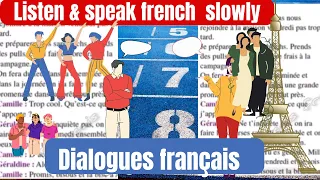 French learning through  dialogues slow motion/Vocabulaire en dialogues au ralenti🇫🇷🗣️