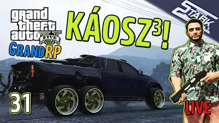 GTA 5 GrandRP - 31.Rész (Kezdődjön a KÁOSZ és RENDBONTÁS!) - Stark LIVE