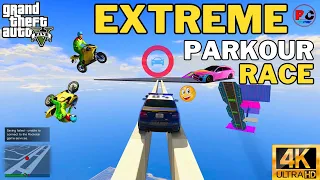 "Extreme GTA 5 Bike and Car Parkour Race: Insane Stunts in 4K 60FPS Gameplay"