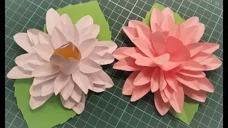 How to Make Beautiful Lotus Flower | DIY Water Lily Paper Flower by Mehsim Creations...