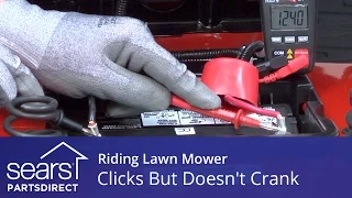 Riding Lawn Mower Engine Clicks But Doesn't Crank