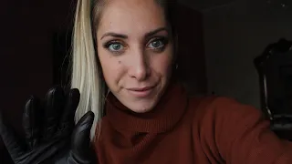 ASMR- Hand Movements with Gloves Sounds & Necklace Hypnosis