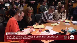 James and Jennifer Crumbley sentenced to 10-15 years in Oxford High School shooting