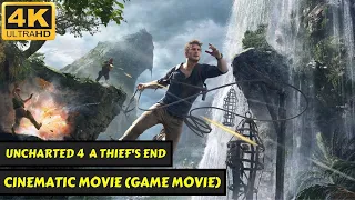 Uncharted 4: A Thief's End - Cinematic Movie (GAME MOVIE) - All Cut Scenes - 4K
