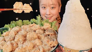 ASMR 海老マヨ Mayo Shrimps 새우 마요네즈【咀嚼音/大食い/Mukbang/Eating Sounds】