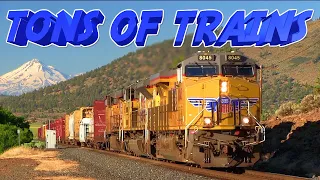 Tons of Trains Diesel Train Compilation Northern California Oregon