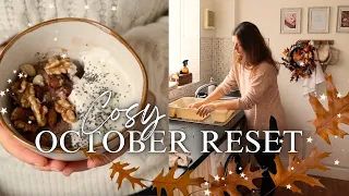 October Reset 🍂 Productive Sunday Routine, Cleaning my English house,  Cosy Autumn UK vlog