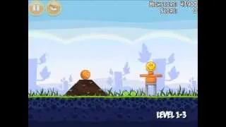 Angry Birds HD: Poached Eggs 1-3 Mighty Eagle Walkthrough (100%)