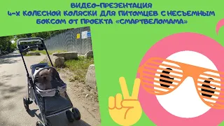 Видео-презентация 4-х колесных колясок с НЕ съемным боксом для питомцев от проекта «СмартВеломама»