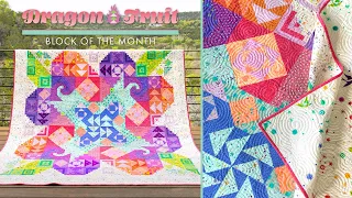 Tula Pink Lovers!💗 Sew the Dragon Fruit Block of the Month Quilt by Fat Quarter Shop! 🌺