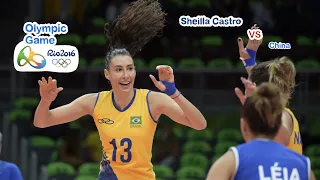 18 Points by Sheilla Castro (เชลลา คาสโตร) | Brazil VS China | Quaterfinal | Olympic Game 2016