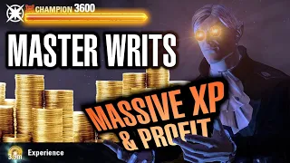 ESO Master Writs for MASSIVE XP and Profit!