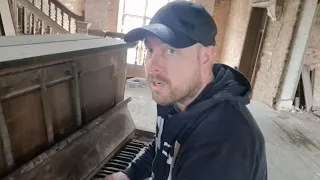 I Heard A Demonic Noise & Play Antique Piano!Spooky Welsh Abandoned Mansion Urban Exploration!