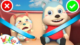Buckle Up Song 😻 Baby Seat Car Safety Song 🎶 Funny Kids Songs & Nursery Rhymes @WolfooFamilySong