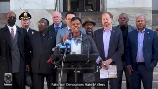 Paterson, NJ November 3, 2022 Paterson Denounces Hate Mailers