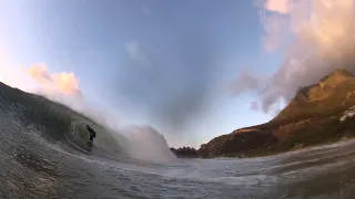 Llandudno surfing barrel