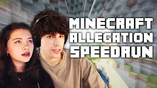 The Minecraft Allegations Speedrun