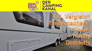 XXL Wohnwagen Vergleichstest Tandemachser: Knaus | Hobby | Dethleffs