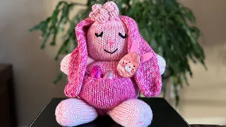 Hold  a Treasure Bunny￼  ~ Addi / Sentro / Circular Knitting