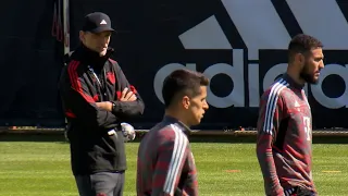 Thomas Tuchel's Bayern Munich train ahead of facing Man City in the Champions League quarter-finals