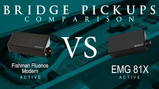 Fishman FLUENCE MODERN (ceramic) vs EMG 81X - Active Bridge Pickup Guitar Tone Comparison Demo
