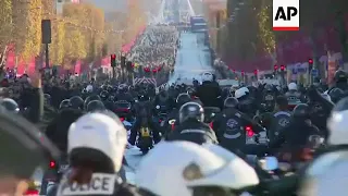Thousands line Paris streets for Hallyday funeral cortege