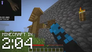 MINECRAFT IN 2 MINUTES [Set Seed Former World Record]