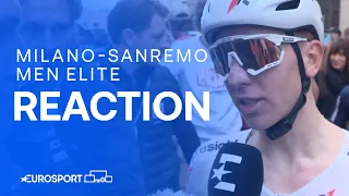 "One of the EASIEST races EVER" 😳 | Riders react to a THRILLING finish at Milano-Sanremo 2024 🎥