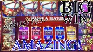 BEST MYSTERY PICK EVER ON DANCING DRUMS 6 X 5 REELS AND 15 FREE GAMES - BIG WIN!!!!!!!!!!! 😱😱😱😱