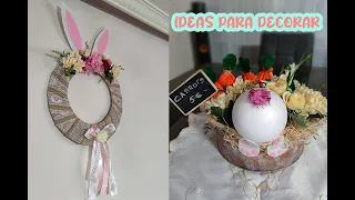 2 IDEAS con RECICLAJE para DECORAR 🐰/FARMHOUSE SPRING DECOR/EASY EASTER🐰