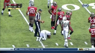 Jeremy Kerley Beheaded From 3 Bucs Players | Jets vs Bucs 2013