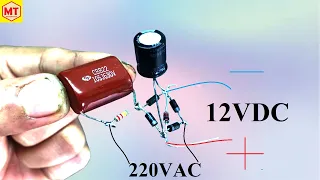 Simple power circuit electronic circuit project 220v AC To 12v DC | Hạ áp 220VAC xuống 12VDC