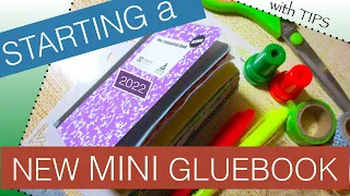 📕GLUE Book Tutorial: Beginner TIPS on Starting a new Mini Composition Notebook #Gluebook #gluebooks