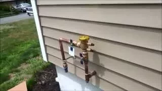 installed new lawn sprinkler backflow preventer