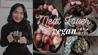 Meat Lover  Goes Vegan For a Week | Realistic + Healthy Eating + Workout | What I eat in a week