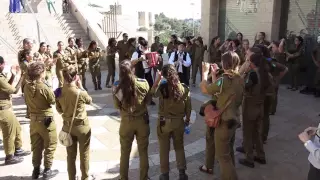 Israeli soldiers dancing in Jerusalem