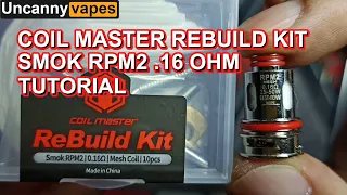 How to rebuild SMOK RPM2 0.16 OHM  OCC using Coil Master Rebuild Kit