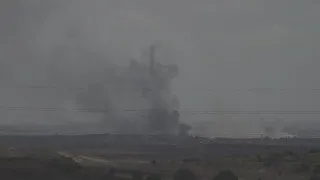 Smoke rises from Gaza Strip while Israel continues its offensive in the territory