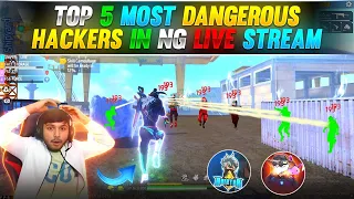 Top 5 Most Dangerous Hacker in Nonstop Gaming Livestream😱 Esports Team & V Badge Youtuber Using Hack