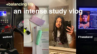 an intense study and productive vlog…